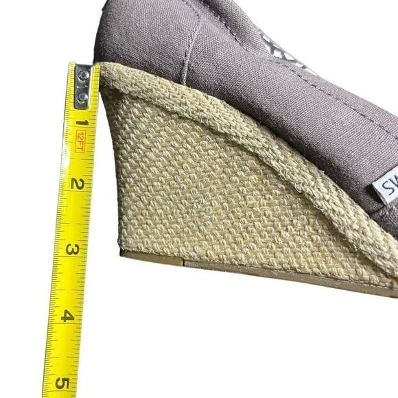 Tom’s Espadrille Peep Toe Wedge Heels Women’s 9.5 - Picture 8 of 9